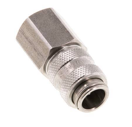 RVS DN 5 Luchtkoppeling Snelkoppeling G 1/4 inch Binnendraad Double Shut-Off