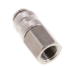 RVS DN 5 Luchtkoppeling Snelkoppeling G 1/4 inch Binnendraad Double Shut-Off