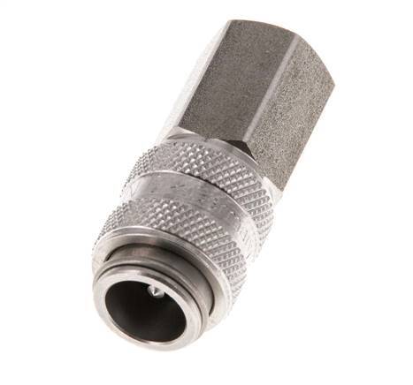 RVS DN 5 Luchtkoppeling Snelkoppeling G 1/8 inch Binnendraad Double Shut-Off