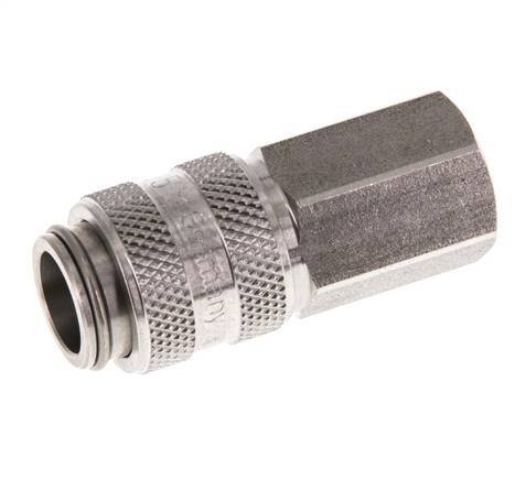 RVS DN 5 Luchtkoppeling Snelkoppeling G 1/8 inch Binnendraad Double Shut-Off