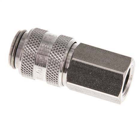 RVS DN 5 Luchtkoppeling Snelkoppeling G 1/8 inch Binnendraad Double Shut-Off