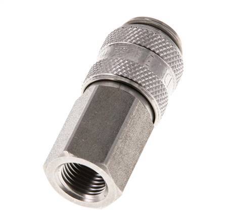 RVS DN 5 Luchtkoppeling Snelkoppeling G 1/8 inch Binnendraad Double Shut-Off