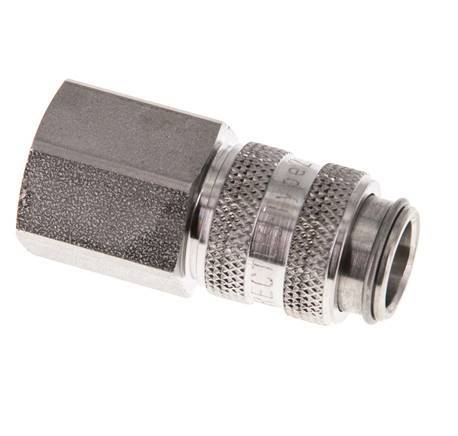 RVS 316L DN 5 Luchtkoppeling Snelkoppeling G 1/4 inch Binnendraad Double Shut-Off