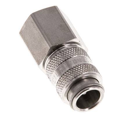 RVS 316L DN 5 Luchtkoppeling Snelkoppeling G 1/4 inch Binnendraad Double Shut-Off