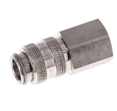 RVS 316L DN 5 Luchtkoppeling Snelkoppeling G 1/4 inch Binnendraad Double Shut-Off