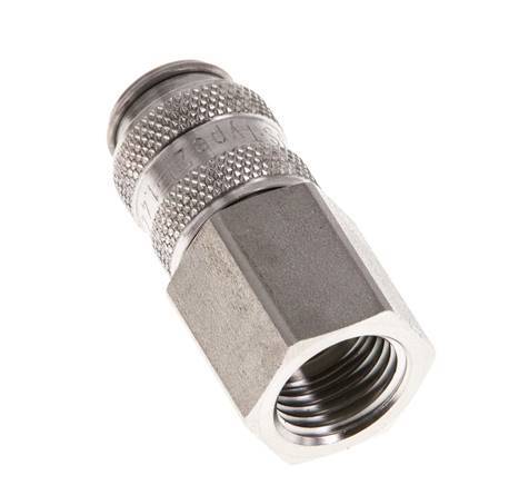 RVS 316L DN 5 Luchtkoppeling Snelkoppeling G 1/4 inch Binnendraad Double Shut-Off