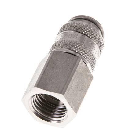 RVS 316L DN 5 Luchtkoppeling Snelkoppeling G 1/4 inch Binnendraad Double Shut-Off
