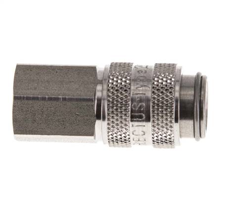 RVS 316L DN 5 Luchtkoppeling Snelkoppeling G 1/8 inch Binnendraad Double Shut-Off
