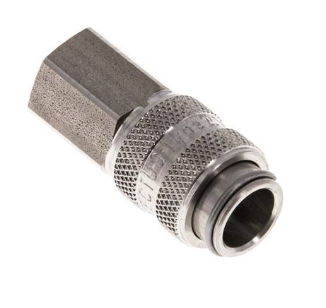RVS 316L DN 5 Luchtkoppeling Snelkoppeling G 1/8 inch Binnendraad Double Shut-Off