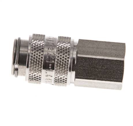 RVS 316L DN 5 Luchtkoppeling Snelkoppeling G 1/8 inch Binnendraad Double Shut-Off