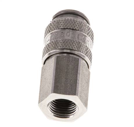RVS 316L DN 5 Luchtkoppeling Snelkoppeling G 1/8 inch Binnendraad Double Shut-Off