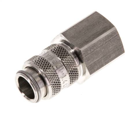 RVS 316L DN 5 Luchtkoppeling Snelkoppeling G 3/8 inch Binnendraad Double Shut-Off