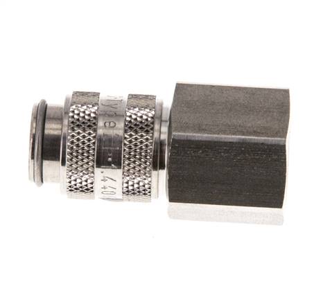 RVS 316L DN 5 Luchtkoppeling Snelkoppeling G 3/8 inch Binnendraad Double Shut-Off