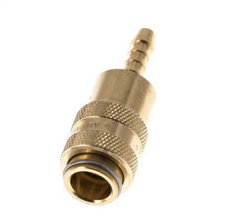 RVS DN 5 Luchtkoppeling Snelkoppeling 6 mm Slangpilaar RVS DN 5 Luchtkoppeling Snelkoppeling 6 mm Slangpilaar