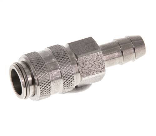 RVS DN 5 Luchtkoppeling Snelkoppeling 8 mm Slangpilaar