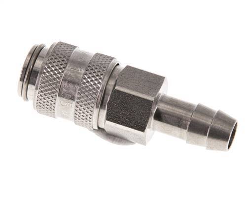 RVS DN 5 Luchtkoppeling Snelkoppeling 8 mm Slangpilaar