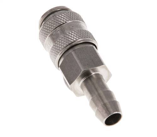 RVS DN 5 Luchtkoppeling Snelkoppeling 8 mm Slangpilaar