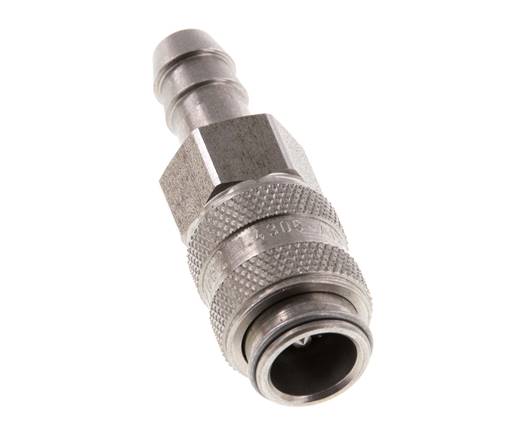 RVS DN 5 Luchtkoppeling Snelkoppeling 8 mm Slangpilaar Double Shut-Off