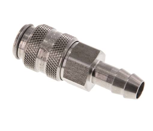 RVS DN 5 Luchtkoppeling Snelkoppeling 8 mm Slangpilaar Double Shut-Off