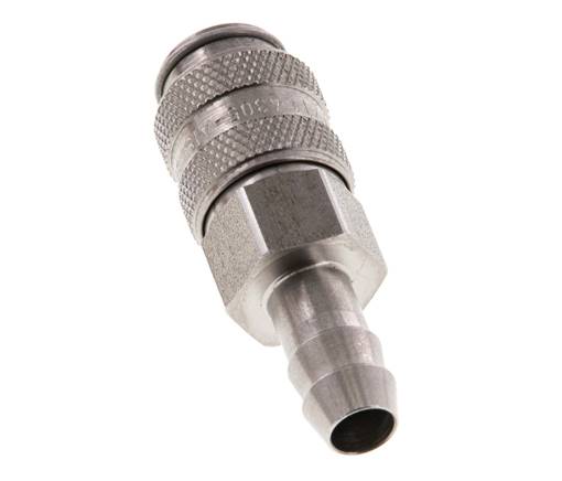 RVS DN 5 Luchtkoppeling Snelkoppeling 8 mm Slangpilaar Double Shut-Off