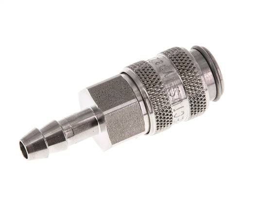 RVS 316L DN 5 Luchtkoppeling Snelkoppeling 4 mm Slangpilaar