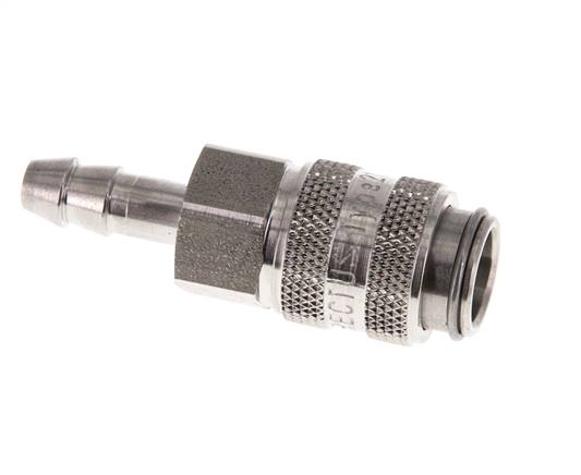 RVS 316L DN 5 Luchtkoppeling Snelkoppeling 4 mm Slangpilaar