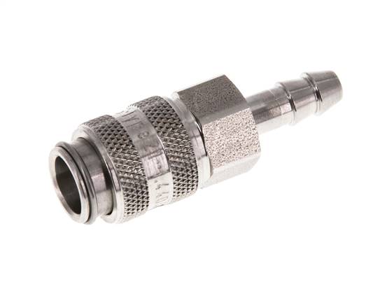 RVS 316L DN 5 Luchtkoppeling Snelkoppeling 4 mm Slangpilaar