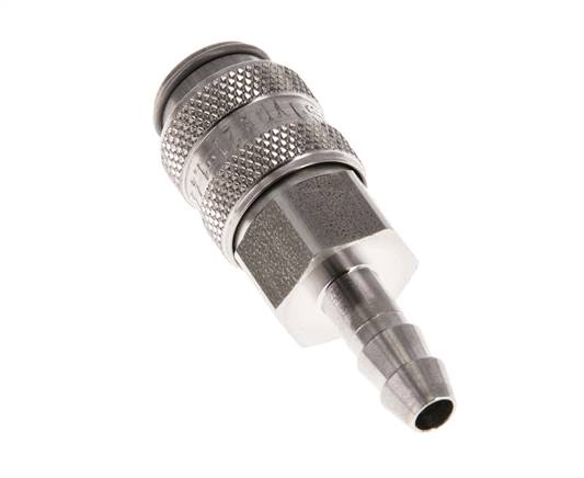 RVS 316L DN 5 Luchtkoppeling Snelkoppeling 4 mm Slangpilaar