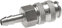 RVS 316L DN 5 Luchtkoppeling Snelkoppeling 4 mm Slangpilaar Double Shut-Off