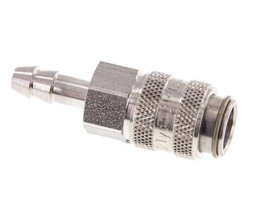 RVS 316L DN 5 Luchtkoppeling Snelkoppeling 6 mm Slangpilaar Double Shut-Off