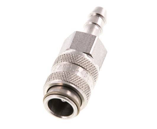 RVS 316L DN 5 Luchtkoppeling Snelkoppeling 6 mm Slangpilaar Double Shut-Off