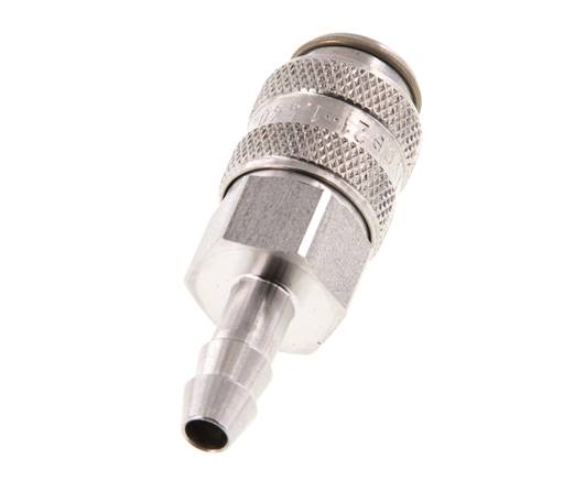 RVS 316L DN 5 Luchtkoppeling Snelkoppeling 4 mm Slangpilaar Double Shut-Off