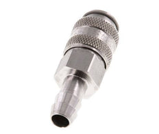 RVS 316L DN 5 Luchtkoppeling Snelkoppeling 8 mm Slangpilaar Double Shut-Off