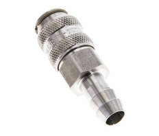 Stainless Steel 316L DN 5 Air Coupling Socket 9 mm Hose Pillar Double Shut-Off