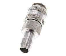 Stainless Steel 316L DN 5 Air Coupling Socket 9 mm Hose Pillar Double Shut-Off