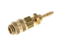 Messing DN 5 Luchtkoppeling Snelkoppeling 4 mm Slangpilaar Schotkoppeling