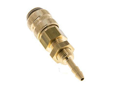 Messing DN 5 Luchtkoppeling Snelkoppeling 4 mm Slangpilaar Schotkoppeling