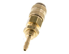 Messing DN 5 Luchtkoppeling Snelkoppeling 4 mm Slangpilaar Schotkoppeling