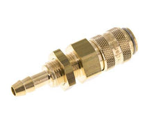 Messing DN 5 Luchtkoppeling Snelkoppeling 6 mm Slangpilaar Schotkoppeling