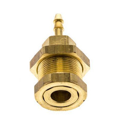 Brass DN 5 Air Coupling Socket 4 mm Hose Pillar Bulkhead Pull-Off