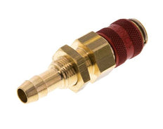 Messing DN 5 Rood Luchtkoppeling Snelkoppeling 8 mm Slangpilaar Schotkoppeling