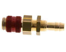 Messing DN 5 Rood Luchtkoppeling Snelkoppeling 8 mm Slangpilaar Schotkoppeling