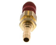 Messing DN 5 Rood Luchtkoppeling Snelkoppeling 8 mm Slangpilaar Schotkoppeling