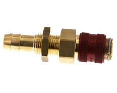 Messing DN 5 Rood Luchtkoppeling Snelkoppeling 9 mm Slangpilaar Schotkoppeling Double Shut-Off