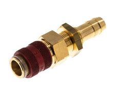 Messing DN 5 Rood Luchtkoppeling Snelkoppeling 9 mm Slangpilaar Schotkoppeling Double Shut-Off