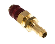 Messing DN 5 Rood Luchtkoppeling Snelkoppeling 9 mm Slangpilaar Schotkoppeling Double Shut-Off
