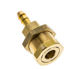 Messing DN 5 Luchtkoppeling Snelkoppeling 6 mm Slangpilaar Schotkoppeling Pull-Off Double Shut-Off