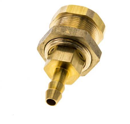 Messing DN 5 Luchtkoppeling Snelkoppeling 6 mm Slangpilaar Schotkoppeling Pull-Off Double Shut-Off