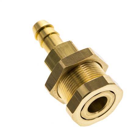 Messing DN 5 Luchtkoppeling Snelkoppeling 8 mm Slangpilaar Schotkoppeling Pull-Off Double Shut-Off
