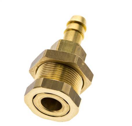 Messing DN 5 Luchtkoppeling Snelkoppeling 8 mm Slangpilaar Schotkoppeling Pull-Off Double Shut-Off